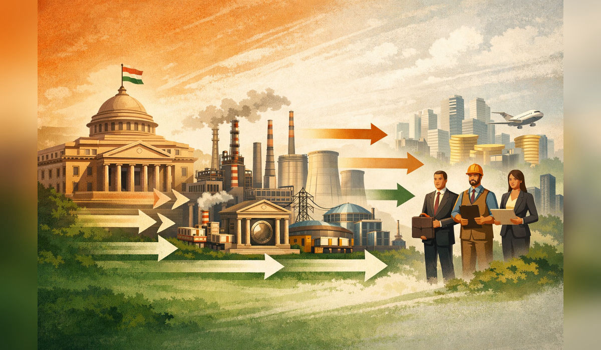 Government disinvestment in India showing PSU stake sale and ownership shift