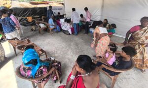 Citizens attending UIDAI Aadhaar outreach camp in Mahape Navi Mumbai
