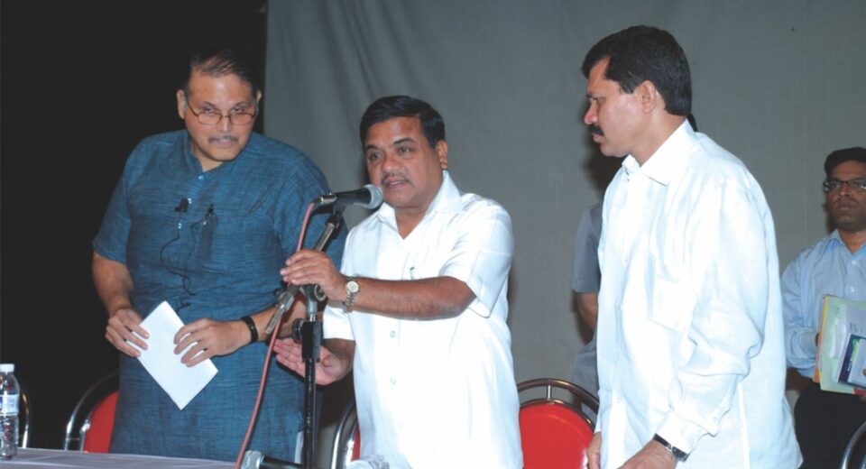 Dr Anand Nadkarni during a public programme with social and political leaders