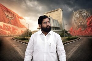 Eknath Shinde amid political speculation over BJP tensions and possible future equations with Shiv Sena UBT in Maharashtra