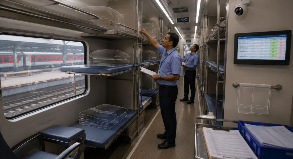 आरटीआयमधून उघड झालेल्या रेल्वेच्या एसी डब्यांतील बेडशीट, ब्लँकेट, टॉवेल आणि इतर बेडरोल साहित्य गायब होण्याच्या घटनांचे प्रतीकात्मक चित्र.