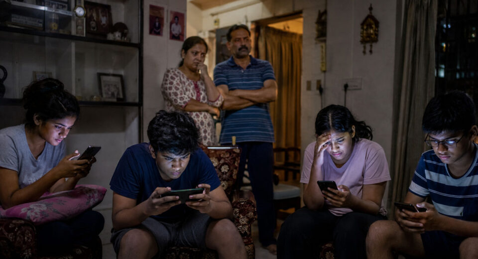 Kishorvayin mule mobile ani social media madhye guntlele, chintagrast palak – representative AI image