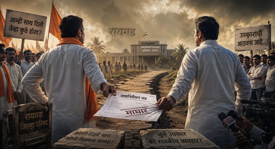 रायगडमध्ये महायुतीतील महेंद्र दळवी आणि अनिकेत तटकरे यांच्यातील राजकीय संघर्षाचे प्रतिनिधिक चित्र