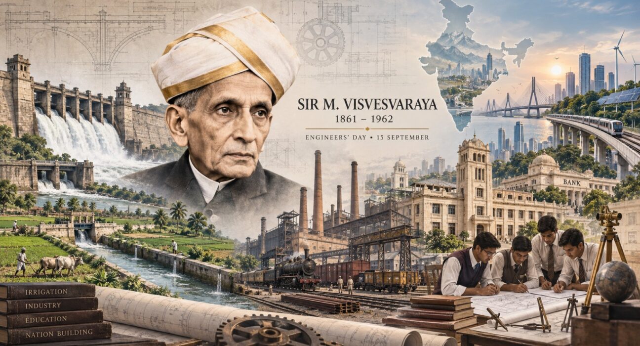 अभियंता दिनानिमित्त सर एम विश्वेश्वरय्या यांचा धरणे, सिंचन, उद्योग, अभियांत्रिकी शिक्षण आणि आधुनिक भारताच्या विकासाशी जोडलेला वारसा