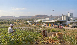 Marathwada agriculture agro-processing industry and rural technology editorial illustration