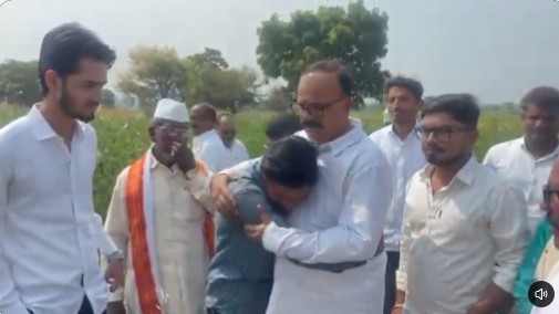 हरषवर्धन सपकाळ यांच्या X पोस्टमध्ये दुष्काळग्रस्त शेतकऱ्याशी संवाद आणि 5000 रुपयांच्या मदतीवरील टीका